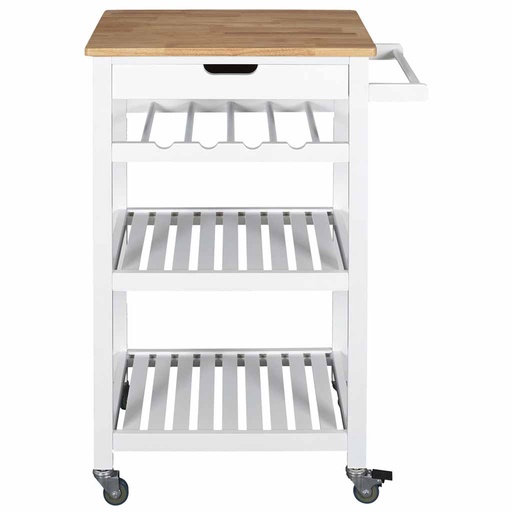 [CMP-HD7103] Desserte à roulette blanc 40x61x84.5cm M1