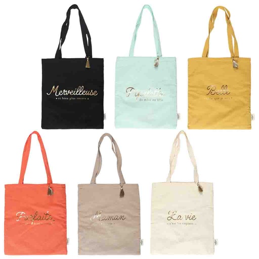 [CMP-SH0031] Tote bag gaze de coton 36.5x42cm M12