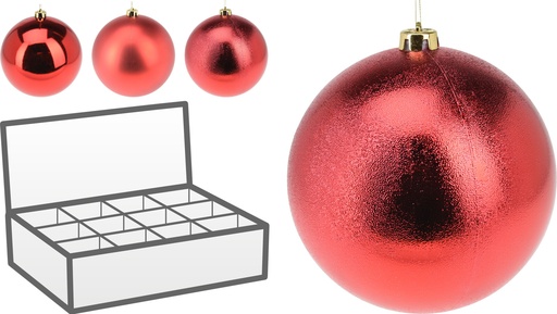 [KOO-CAR103520] Boule de noel dia:18cm Rouge