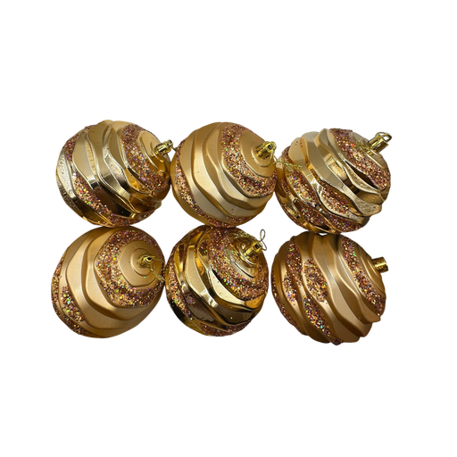 [LT-242] Boule de noël Cuivre 10cm 6pcs