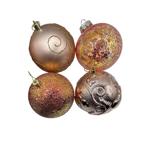 [LT-184] Boule de noel Rose 10cm 24pcs