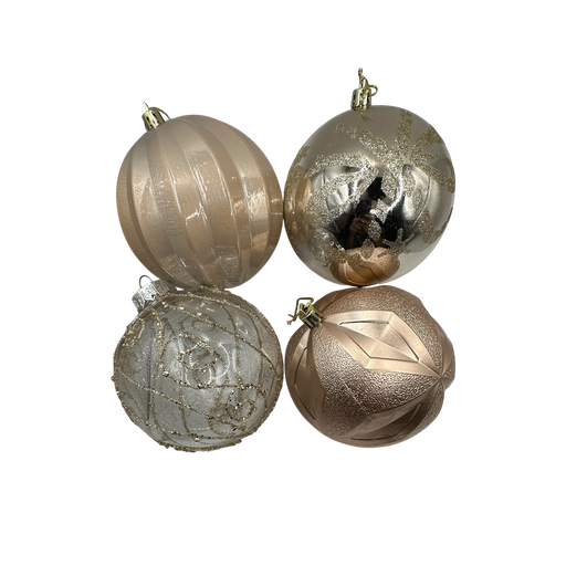 [LT-190] Boule de noel Champagne 10cm 24pcs 