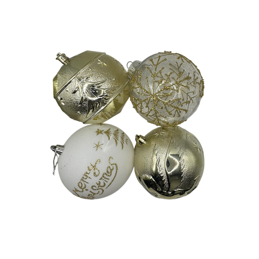 [LT-187] Boule de noel Doré mixte 10cm 24pcs 