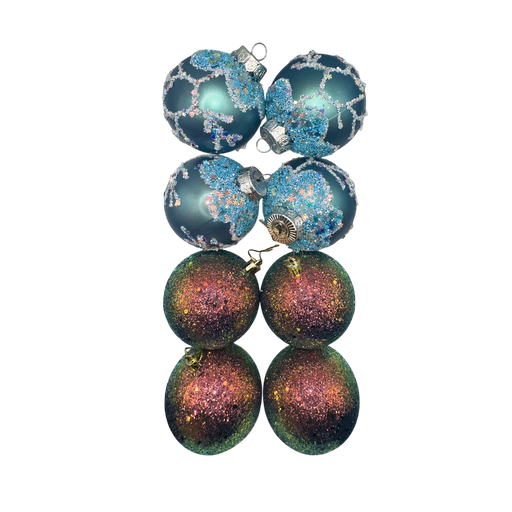 [LT-209] Boule de noel Bleu 8pcs 8cm 