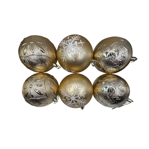 [LT-214] Boule de noel Doré 6pcs 10cm 