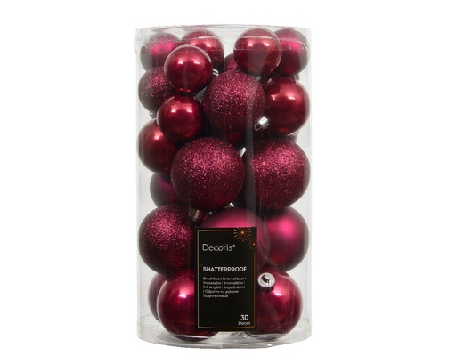 [KAE-022849] Boule de noel dia:6cm 30pcs Festive Pink