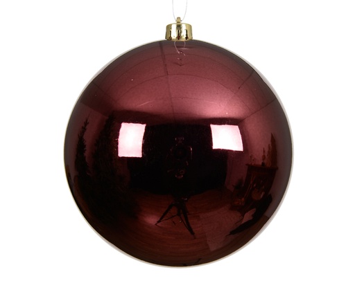 [KAE-022735] Boule de noel dia:14cm Lie de Vin 