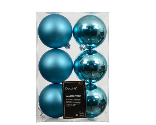 [KAE-022815] Boule de noel dia:8cm 6pcs Folk Blue