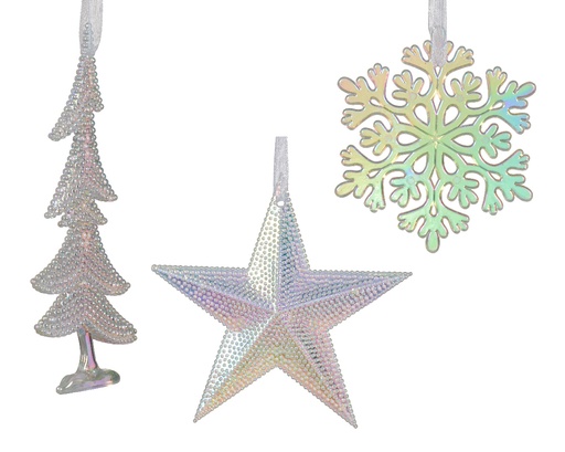 [KAE-516569] Suspension de noel 10,5*10,5*0,8 Irisé