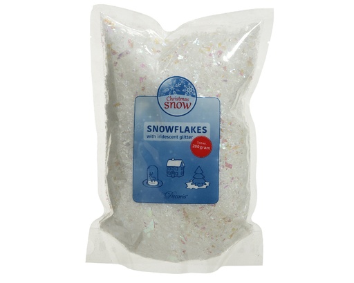 [KAE-470543] Flocon de neige polyester Blanc Irisé