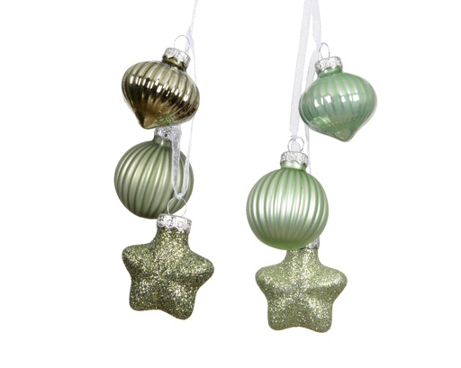 [KAE-121140] Boule de noel en verre Assortie