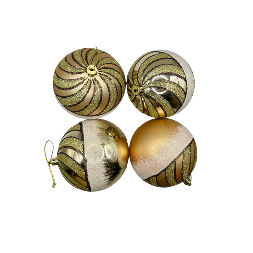 [LT-588] Boule de noel Doré 10cm 4pcs