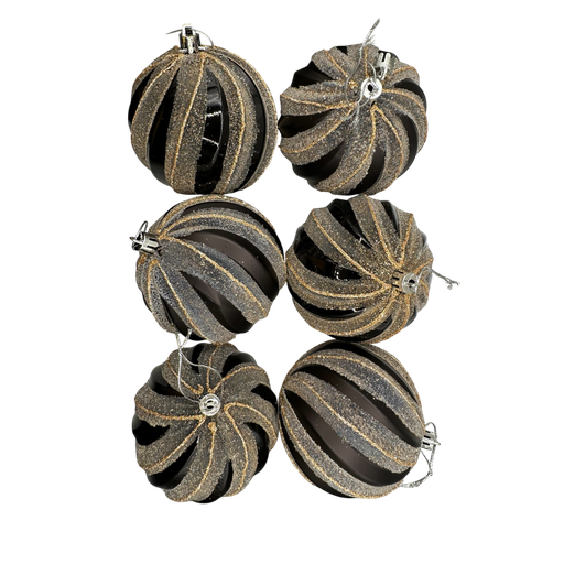 [LT-596] Boule de noel Noir 10cm 6pcs