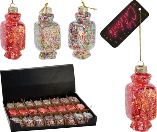 [KOO-ABR221850] Suspension de noel Bonbon 8cm