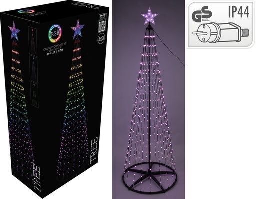 [KOO-AX5380220] Arbre lumineux 550led 3m noir RGB