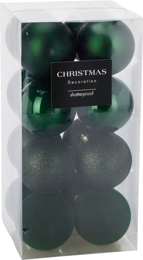 [KOO-CAN310230] Boule de noel 16pcs 8cm Vert