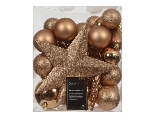 [KAE-022851] Boule de noel dia:8cm 33pcs Brandy