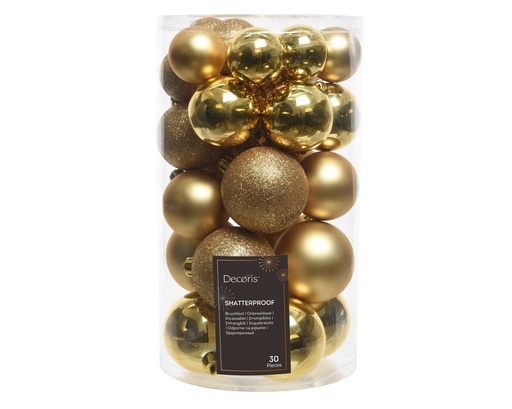 [KAE-022900] Boule de noel dia:6cm 30pcs Or Claire