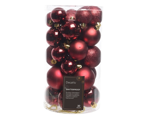 [KAE-022903] Boule de noel dia:6cm 30pcs Bordeaux