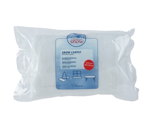 [KAE-470210] Tapis de neige 250*100 Blanc/Argent 