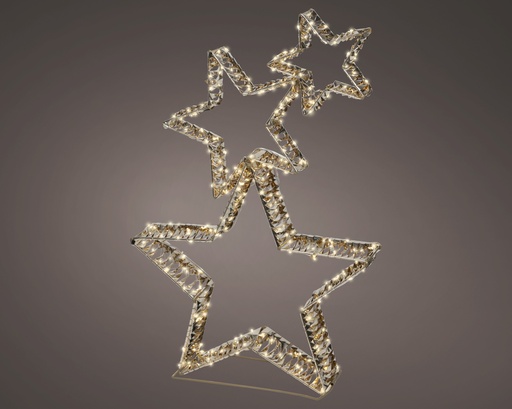 [KAE-490420] Etoile lumineux 80*10*51 Or/Blanc Chaud