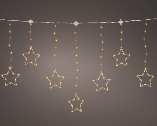 [KAE-493313] Guirlande lumineuse Stalactite Étoile 60*120 Cuivre/Blanc Chaud 
