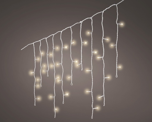 [KAE-494809] Guirlande stalactite lumineux 20m fil Blanc/Blanc Chaud