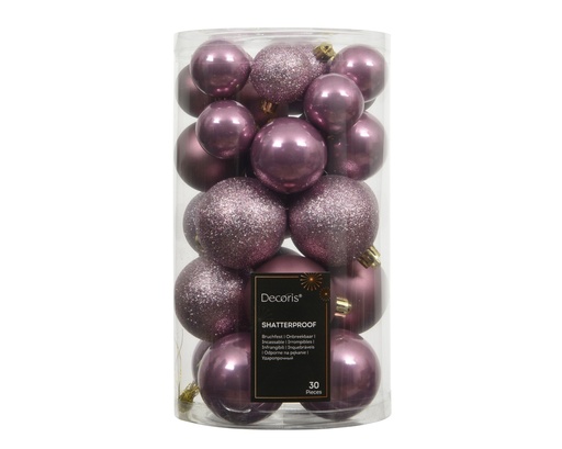 [KAE-022684] Boule de noel dia:6cm 30pcs Rose pale