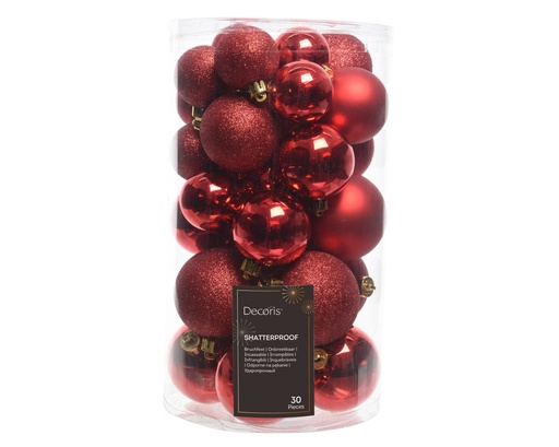 [KAE-022902] Boule de noel dia:6cm 30pcs Rouge Noel