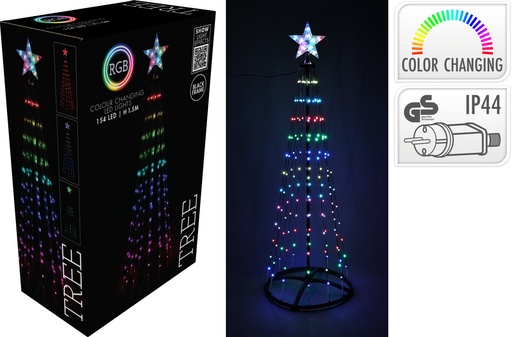 [KOO-AX5380210] Arbre de noel lumineux 210cm RGB 