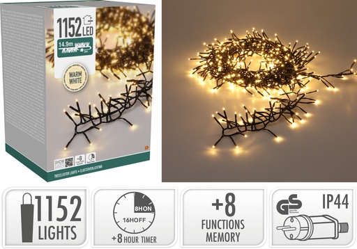 [KOO-AX9560150] Guirlande lumineux 1152led 14,9m Blanc Chaud