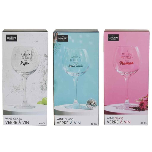 [CMP-KA0516] Verre a vin Famille emotion