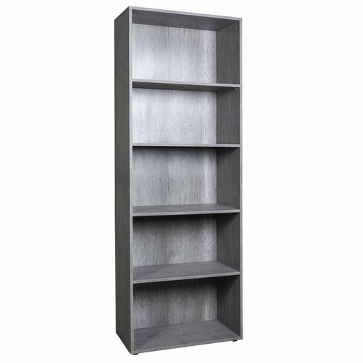 [COM-LB4084K56206] Etagère ESPRESSO 5 étages gris H200xL69xP35cm