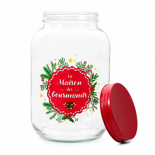 [CMP-KA5122] Bocal en verre noel traditionnelle 3L M6