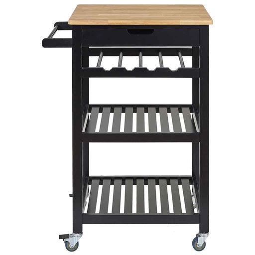 [CMP-HD7102] Desserte à roulette noir 40x61x84.5cm M1 
