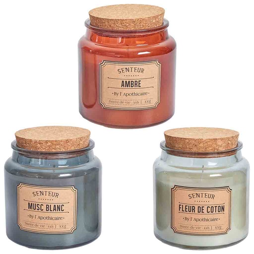[CMP-BO0105] Bougie parfumée pot apoticaire H10cm M12 