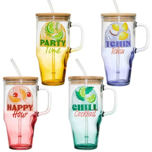 [CMP-KA0630] Mini mug en verre Wording 650ml M12