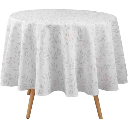 [L3C-1723261] Nappe ronde diam:180cm polyester imprime metallise Lonigold