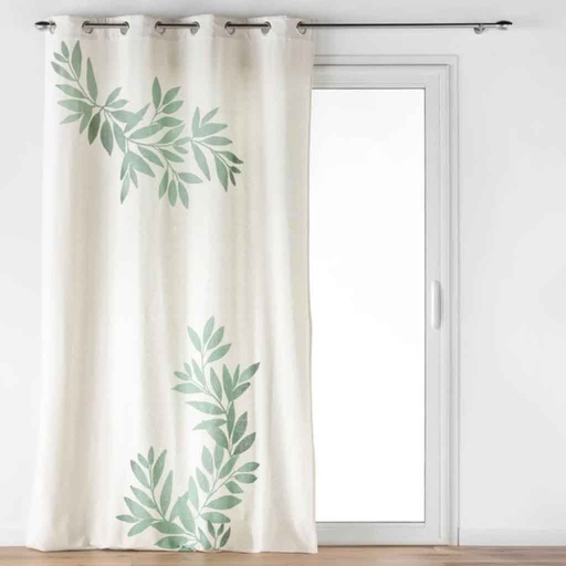 [L3C-1612454] Rideau à oeillets 140x260cm coton/polyester imprime Nymphea des places