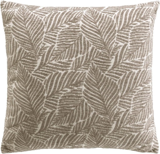 [L3C-1612470] Housse de coussin + encart 40x40cm Jacquard fils Chenille vivo taupe