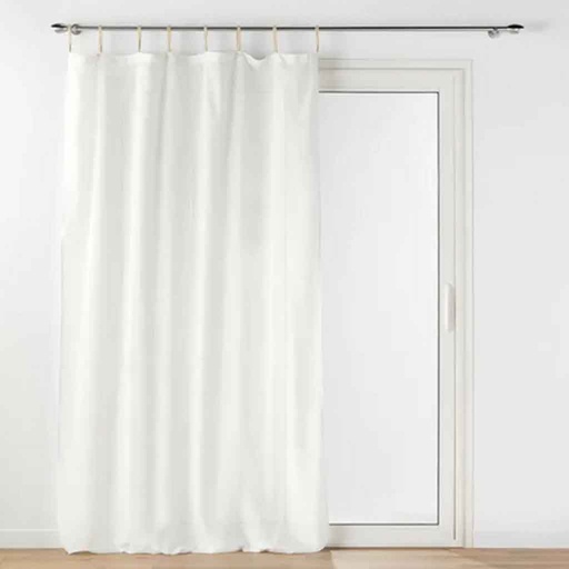 [L3C-1627569] Panneau à passants jute 140x240cm polycoton uni Belani blanc