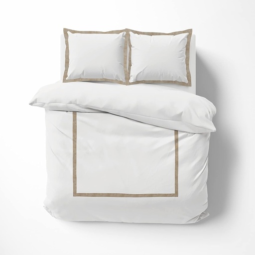 [L3C-1644386] Parure 3P 220x240cm uni 57 fils Lauraline 