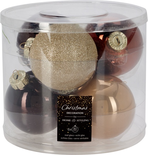 [KOO-ARB104630] Boule de noel 8cm Amber