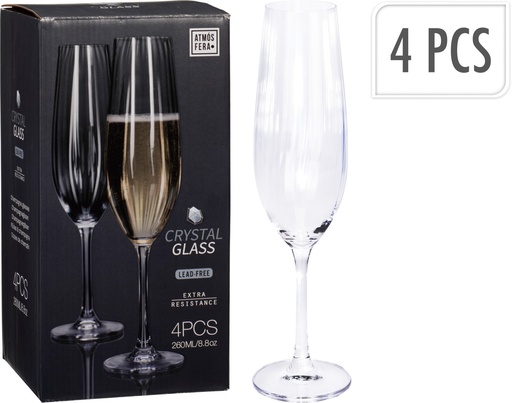 [KOO-SR4000160] Verre a champagne cristal 4pcs