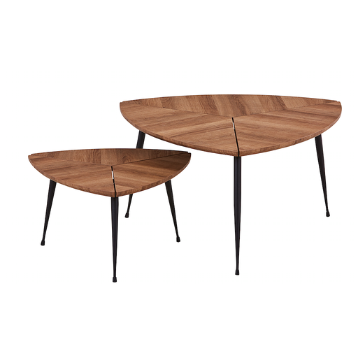 [MAT-CT440-8387A] Table basse L L48,5xP48,5xH30cm plateau bois foncé