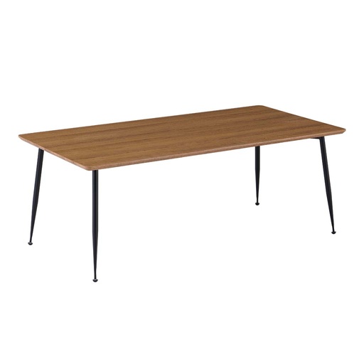 [MAT-CT490-8387] Table basse L120xP60xH45cm plateau bois foncé
