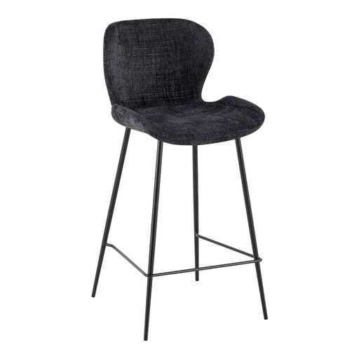 [MAT-BC555-UF928-19] Chaise de comptoir Noir